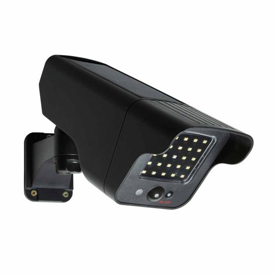 Op afstand bestuurbare cameradummy op zonne-energie 