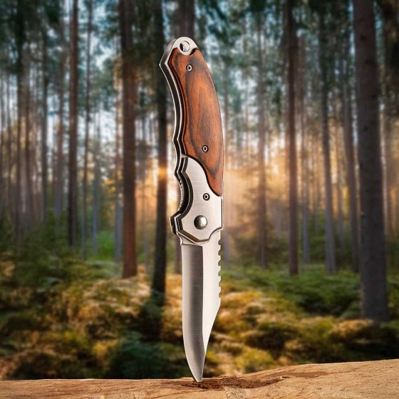 UN COUTEAU DE POCHE AVEC LAMPE 