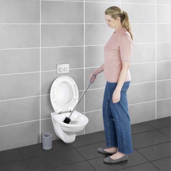 Extra lange toiletborstel met pot 