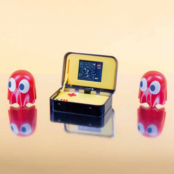 Tetris spelconsole in een blik 