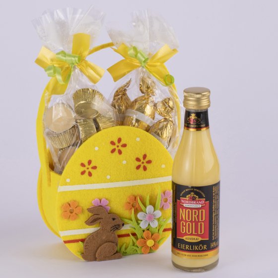 Sac cadeau avec liqueur aux œufs 