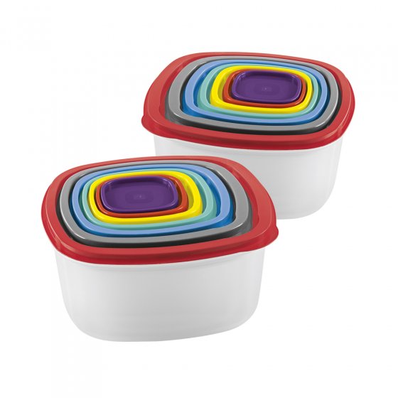 Vershoudbakjes, set van 14 