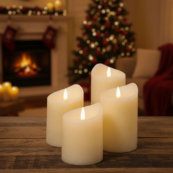 Bougies LED en cire véritable 