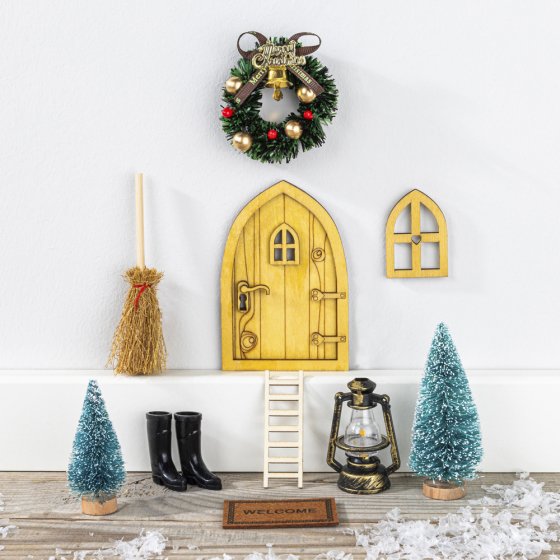 Kabouterdeurtje met accessoires 