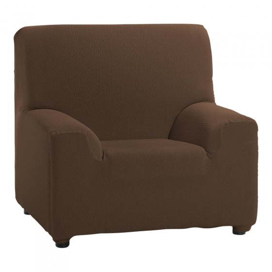 Housse élastique pour fauteuil Marron