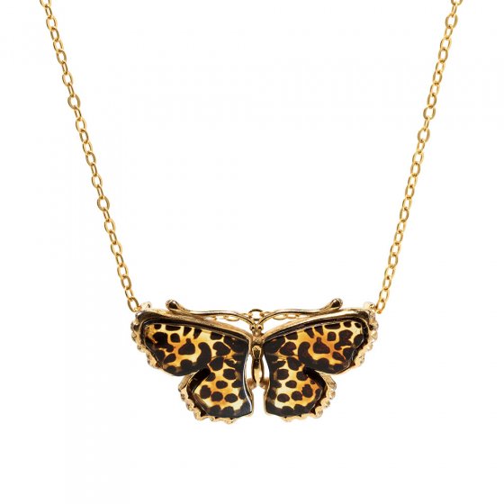 Collier papillon en ambre 