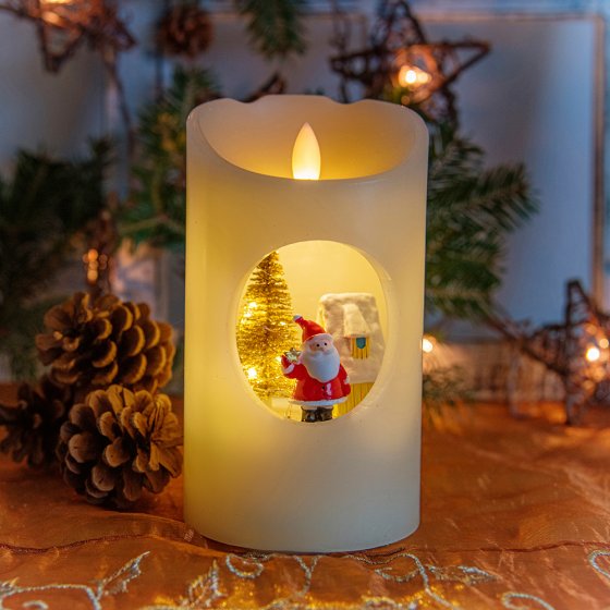 Bougie LED Père Noël 