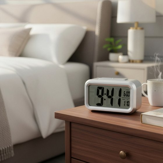 Digitale wekker met grote cijfers  