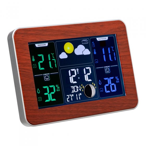 Draadloos weerstation in houtlook 