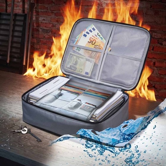Pochette pour documents résistante au feu et à l'eau 