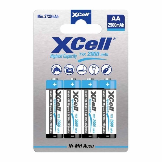 Lot de 4 piles rechargeables Mignon/AA 