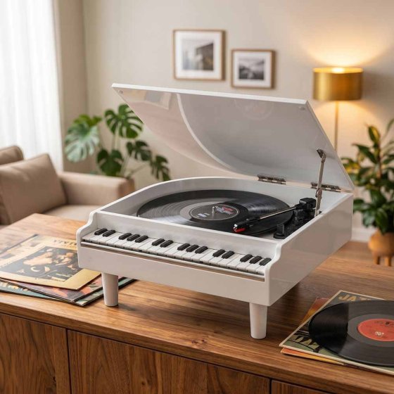 Platine vinyle façon piano 