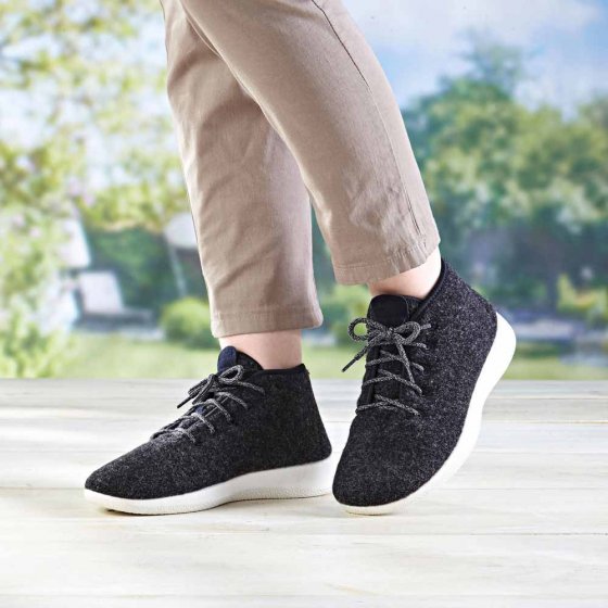 Wollen sneakers, enkelhoog 