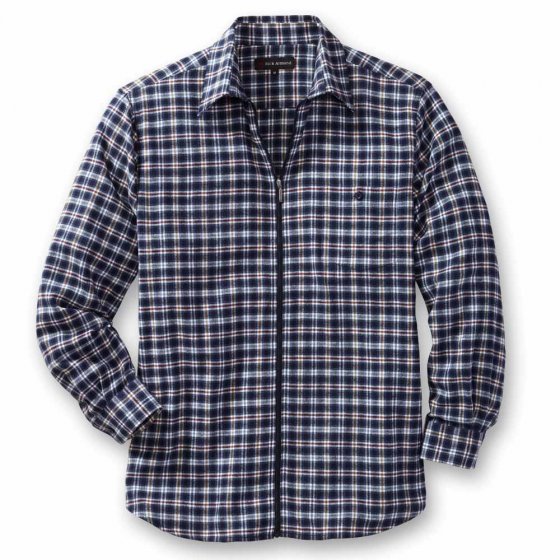 Chemise de  flanelle zippée XL (43/44) | Bleu