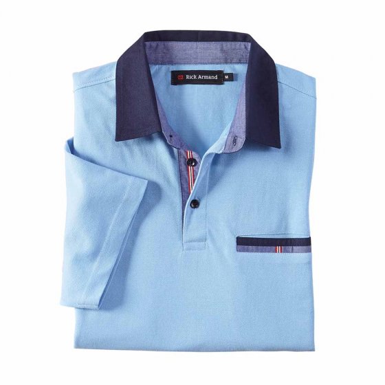 Polo moderne 3XL (128/132) | Bleu clair