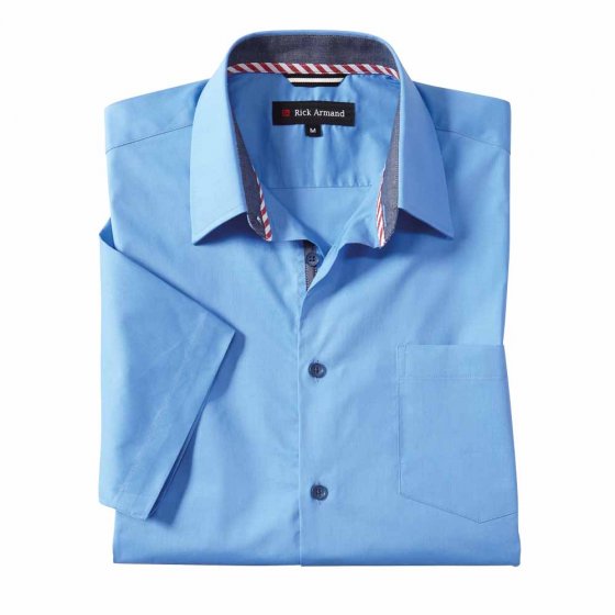 Chemise stretch avec contrastes 3XL (47/48) | Bleu clair
