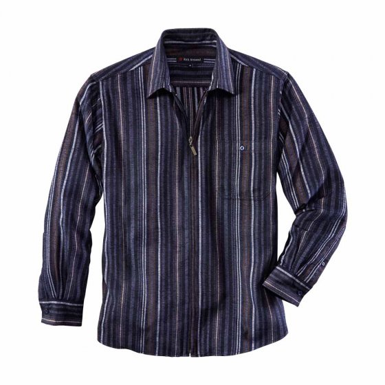 Chemise chenille zippée 3XL (47/48) | Bleu