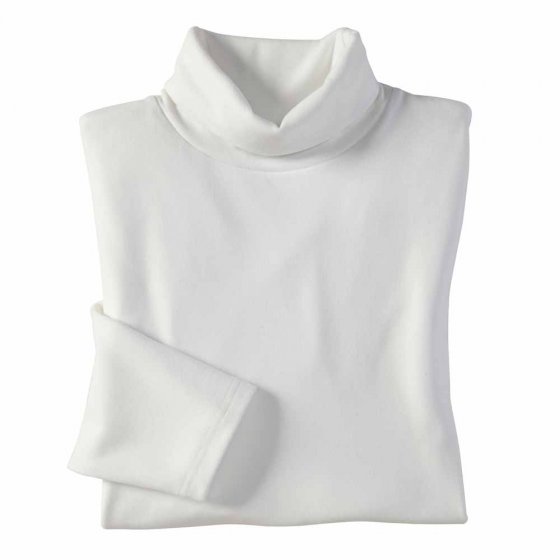 Pull à col roulé thermique 3XL (128/132) | Blanc