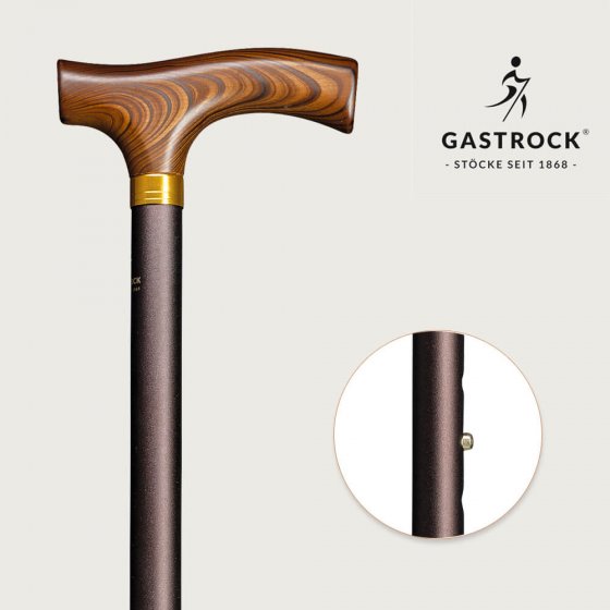 Wandelstok "Licht metaal Fritz” Bruin