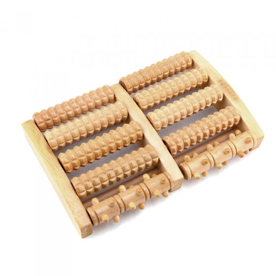 Masseur en bois pour les pieds, 10 rouleaux 