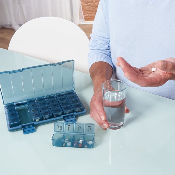 Pilulier semainier Bleu