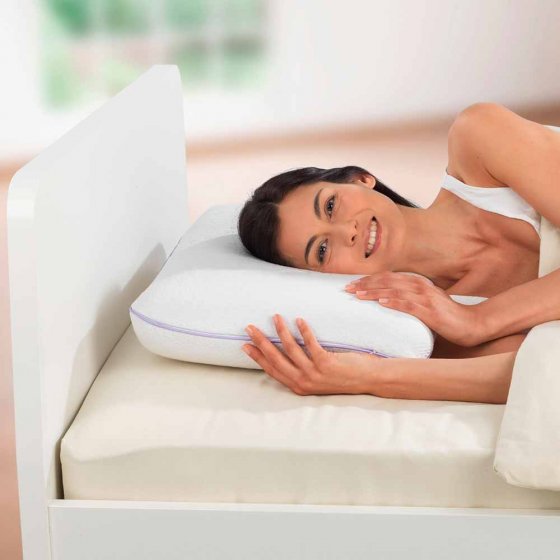 Visco-neksteunkussen met lavendel 