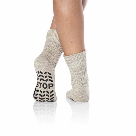 Antislipsokken met alpacawol 