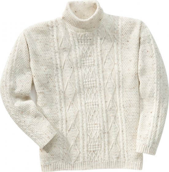 Pull à col roulé "Irlandais" 