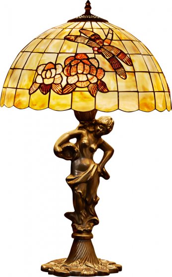 Parelmoer lamp in Tiffanystijl 