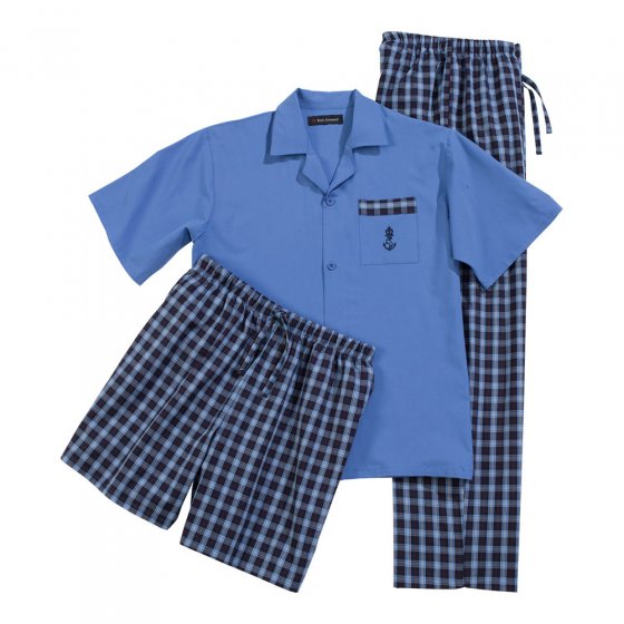 3-teiliger-Pyjama,blau,3XL 