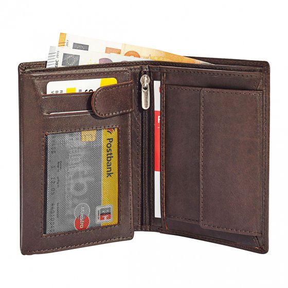 Veilige portemonnee van buffelleer 