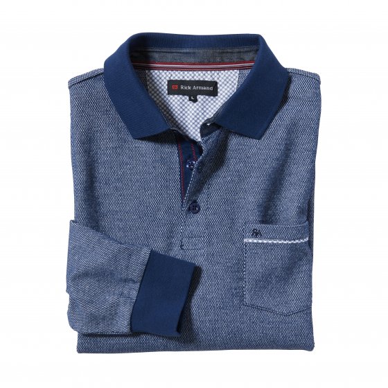 Piqué-shirt in structuur-look 