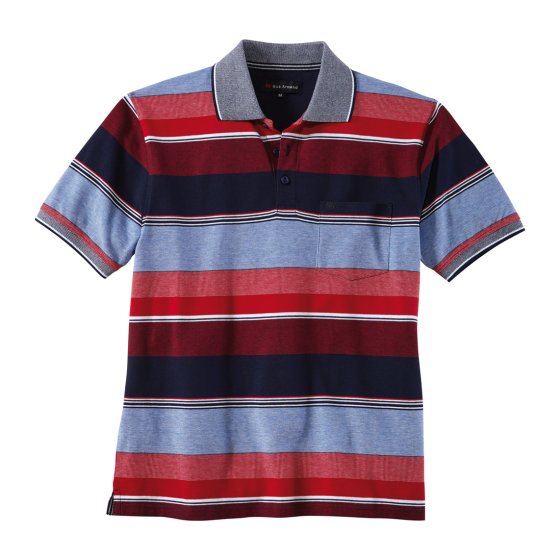 Polo à rayures en maille piquée 