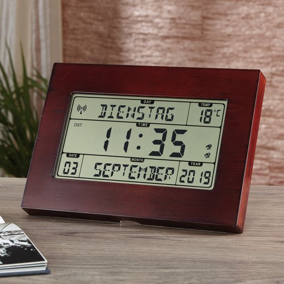 Horloge-calendrier radiopilotée 