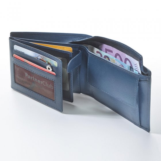 Portefeuille de sécurité en cuir Marine