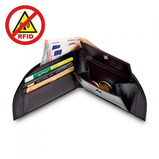 Porte-monnaie en cuir pour poche avant 