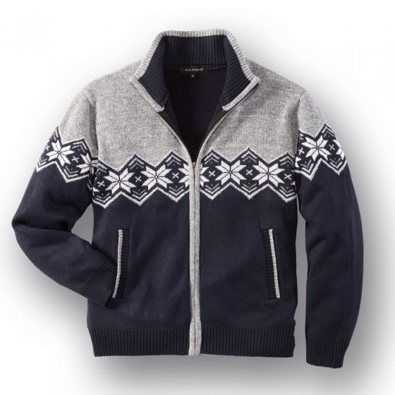 Gebreid vest in Noorse stijl 