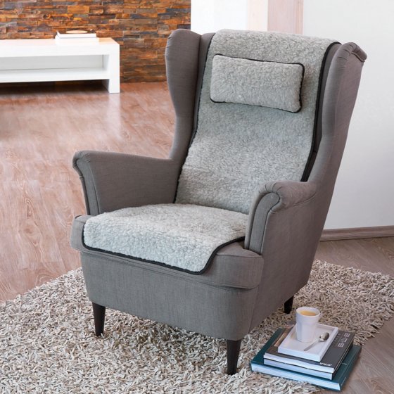 Stoelbeschermer van scheerwol  | Natuur#Beige