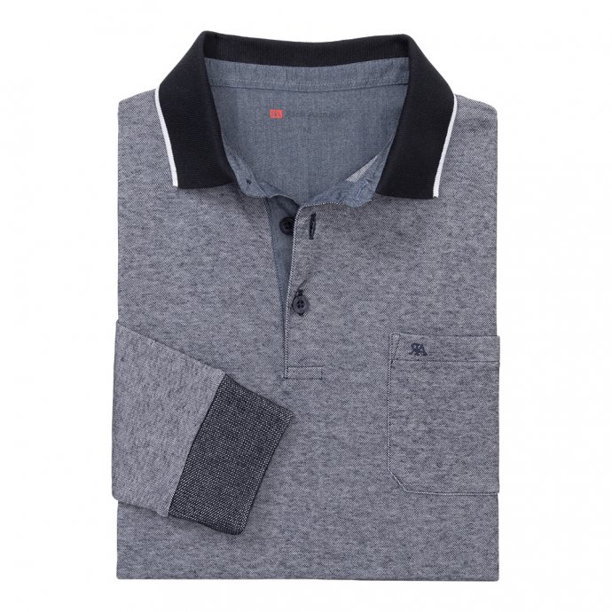 Polo-langarmshirt