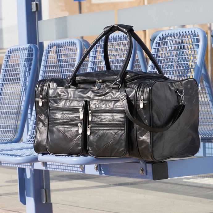 Sac de voyage en cuir véritable