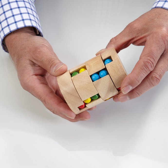 Cylindre casse-tête en bois