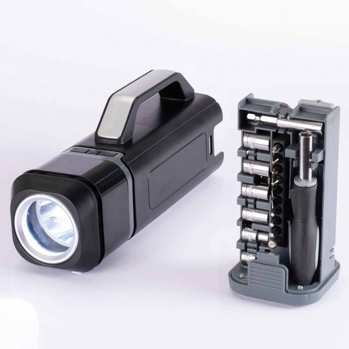 Oplaadbare lamp met gereedschap