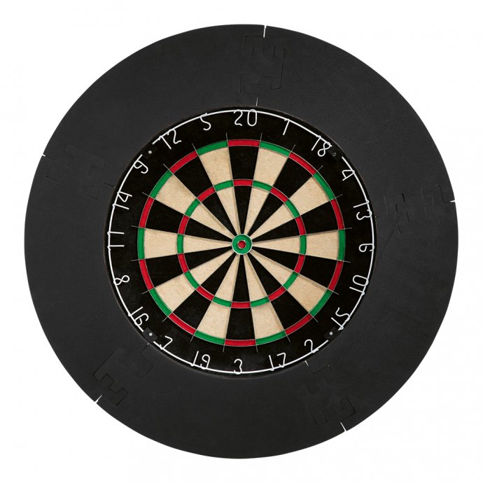 Cible de fléchettes en sisal avec anneau de protection mural