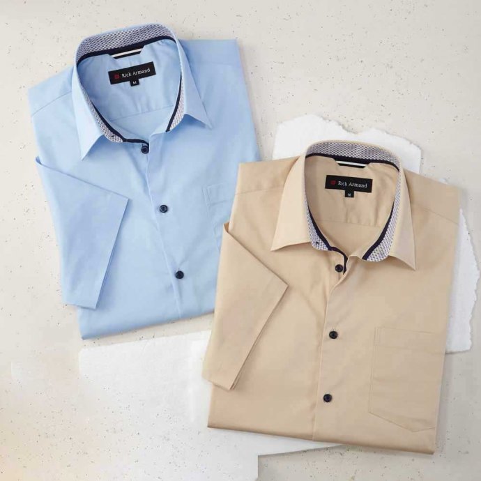 Stretch-overhemd met contrasten