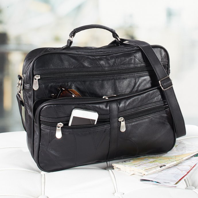 Sac de voyage en cuir d'agneau