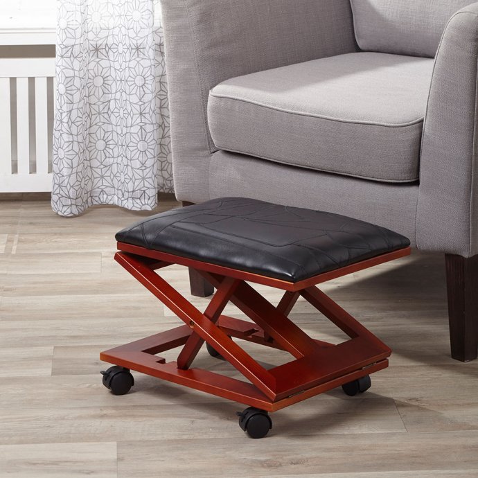 Repose-pieds confortable en cuir