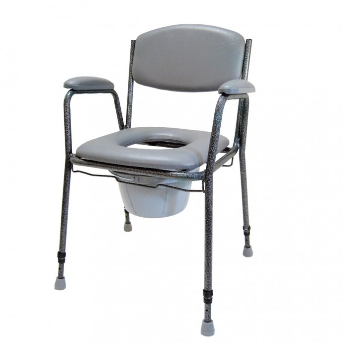 Chaise percée réglable en hauteur