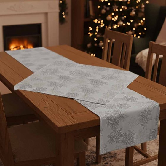 Chemin de table, flocons de neige 