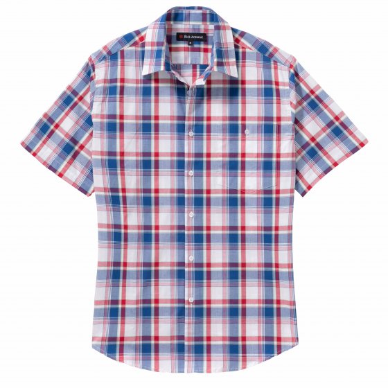 Chemise à carreaux facile d'entretien 3XL (47/48) | Rouge