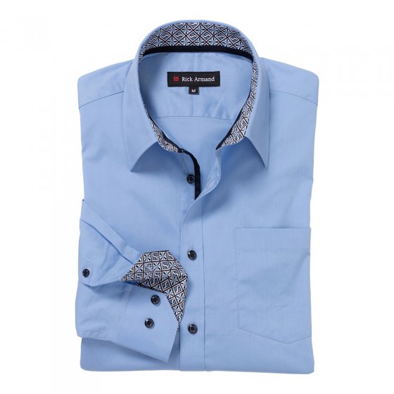 Chemise stretch avec contrastes 3XL (47/48) | Bleu clair